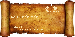 Keul Máté névjegykártya