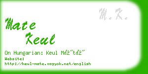 mate keul business card